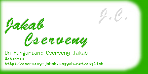 jakab cserveny business card